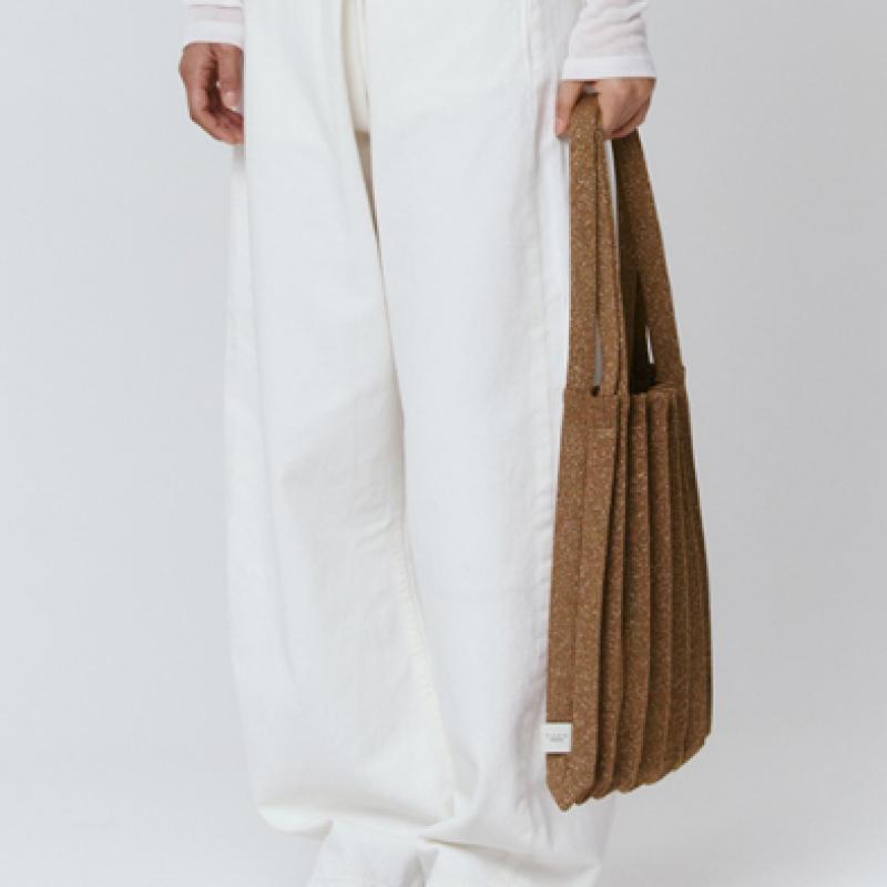 Pleatsmama New Shoulder Bag Glitter Camel