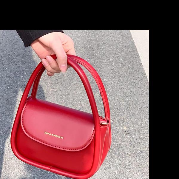 

Универсальная сумка-мессенджер ins женская 2024 модная нишевая сумка подмышкой портативная свадебная сумка красная сумка красный