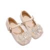 2026 Spring Girls' Princess Leather Shoes with Rhinestone Bow & Soft Sole