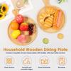 2Pcs Wooden Cutting Board with Handle Circular Hanging Chopping Board Kitchen Household Fruit Vegetable Pizza Cutting Board
