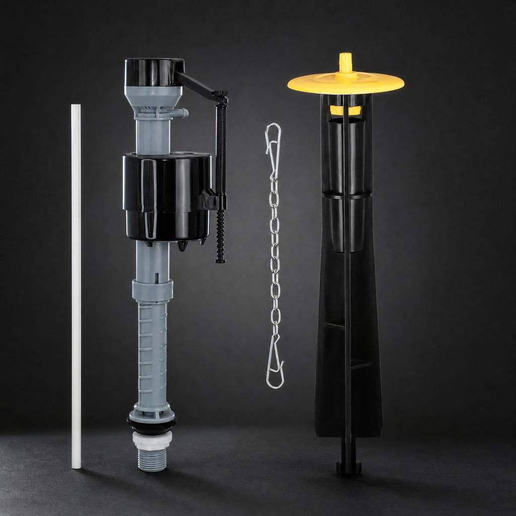 Toilet Repair Kit Quiet Ballcock Valve Long-Lasting for Property Managers