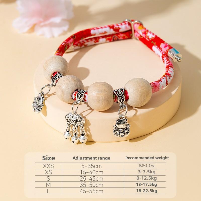 

Ошейник от насекомых из камфорного дерева, ожерелье-колокольчик для домашних животных, ошейник от насекомых для собак, ошейник от блох и вшей для кошек XXS