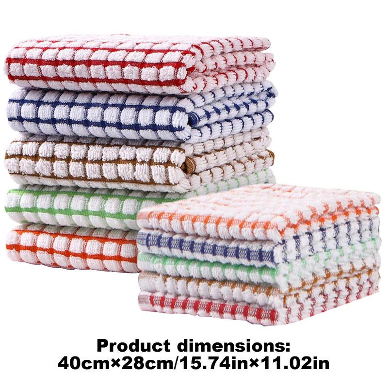 Kitchen Tea Towels 10X Cotton Dish Towels For Kitchen 15.75x11.02 Inches Ultra Soft Cotton Cloth Quick-Drying Flour Sack Dish