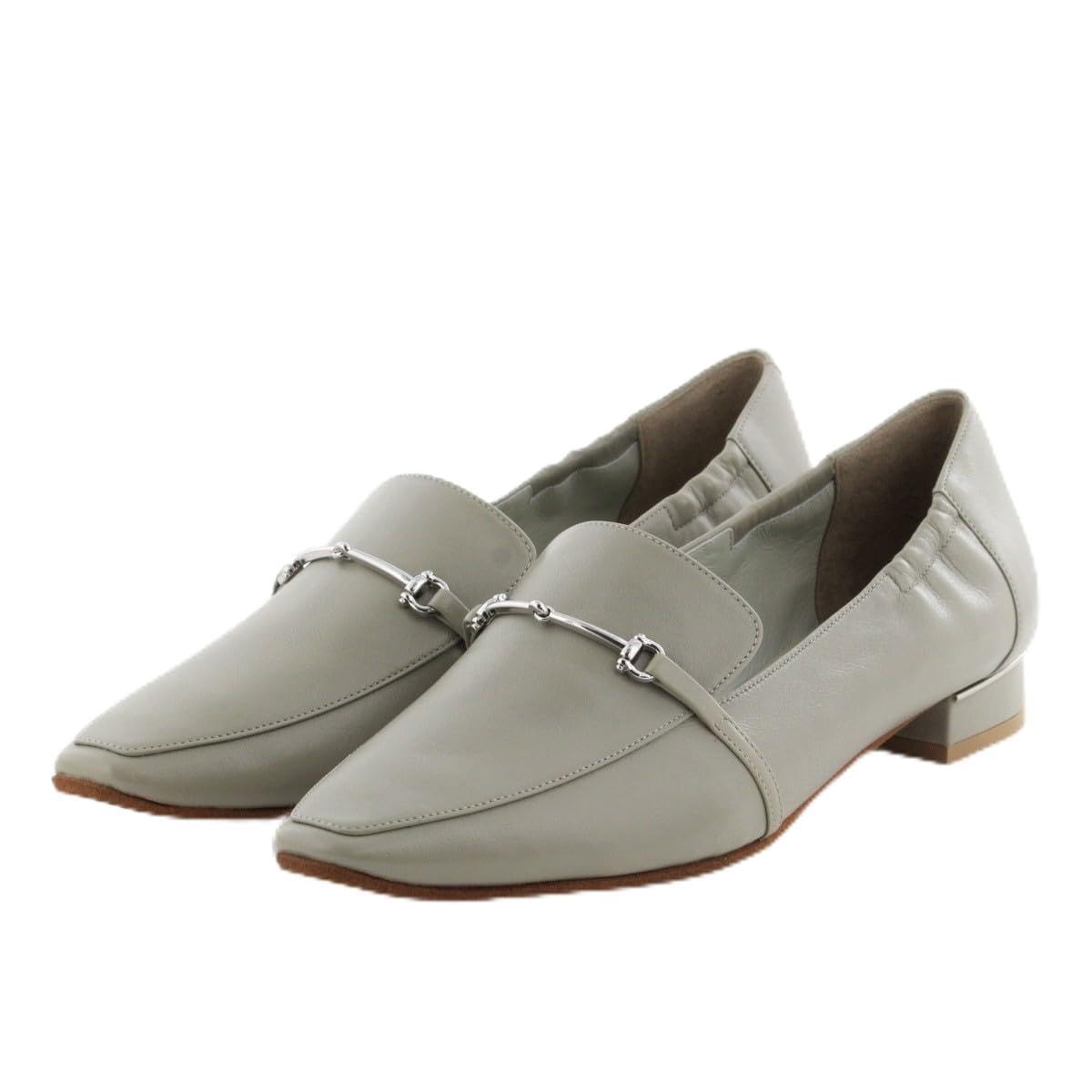 

shirring soft Khaki 235 HIMIKO/Himiko/Heel loafers/631102 хакі