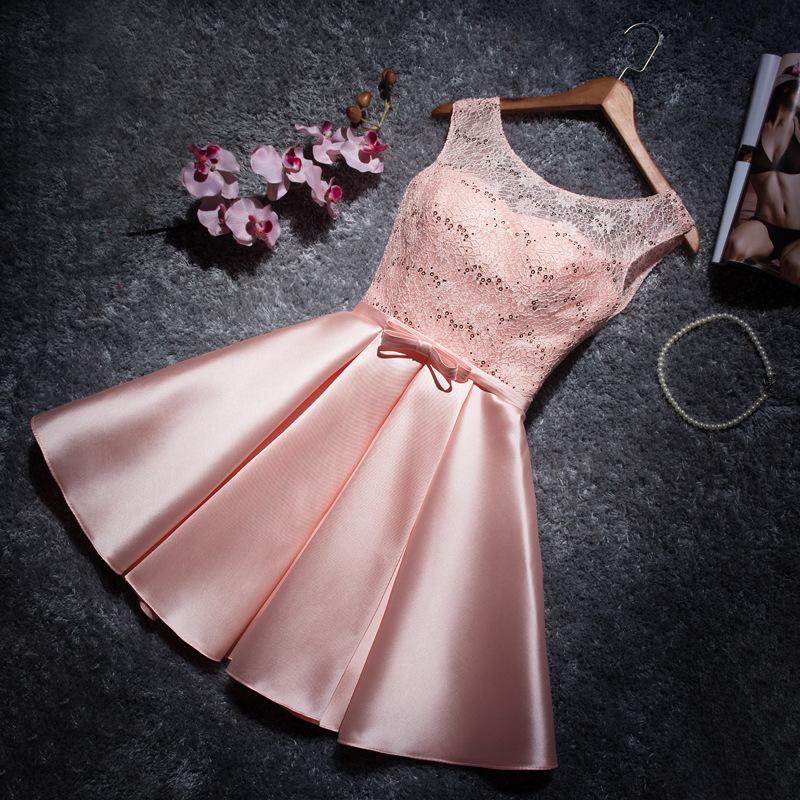 Elegantes, ärmelloses Abend-Midikleid aus einfarbigem Spitzensatin für Damen, Hochzeit, Bankett