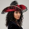 Solid Color Captain Hat Jack Hat Adult Tricorn Hat Vintage Cosplay Pirate Hat  Halloween