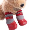 4pcs/set Soft Waterproof Puppy Socks Shoes Warm Dog Warm Knit Socks  Rainy Day