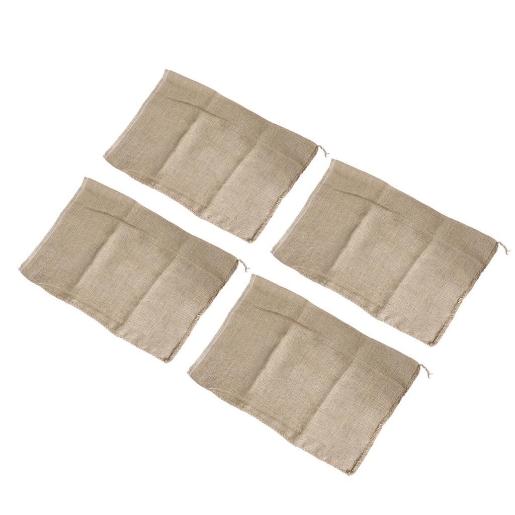 4PCS Reusable Burlap Bags Potato Onion Sacks for Vegetable Food Storage Family Party Outdoor Lawn Games 50x70CM