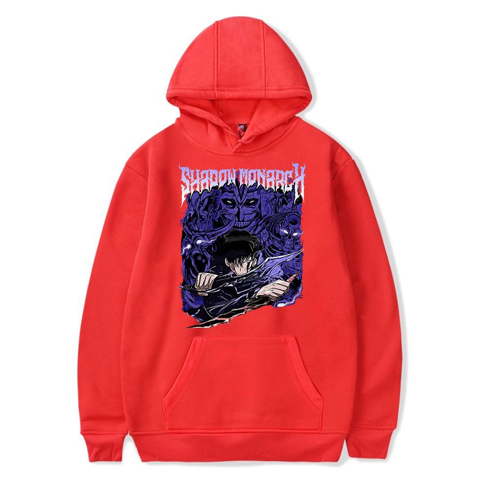 Anime Solo Leveling Sung Jin Woo Graphic Print Hooded Men Women Manga Hoodies Loose Casual Sweatshirt Harajuku Male Pullover