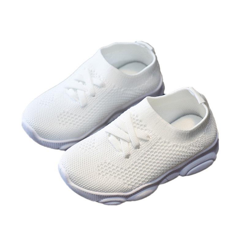 2026Spring Season Children's Knitted Shoes with Injection-molded Soft Soles for Boys and Girls, Breathable Mesh, Non-slip and Wear-resistant