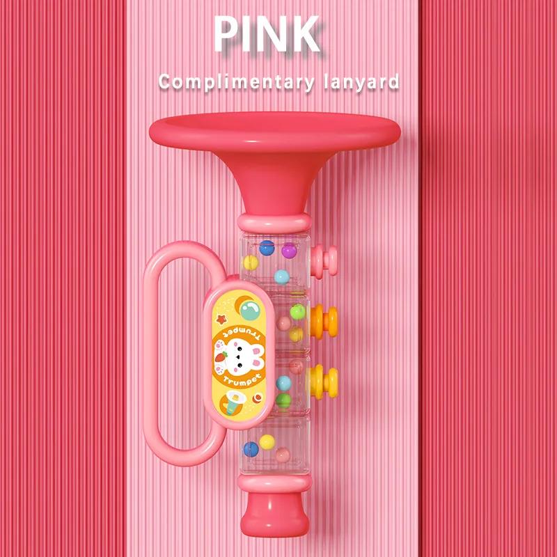 Non-Toxic Cartoon Rabbit Trumpet Mini Multi Function Playable Musical Instrument Funny Early Educational Creative Learning Horn Toy Gift
