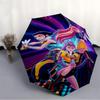 1pz KPop Hunters Ombrello da Viaggio Compatto con Apertura/Chiusura Automatica, Struttura Resistente a 8 Stecche per Uomo e Donna S1222082