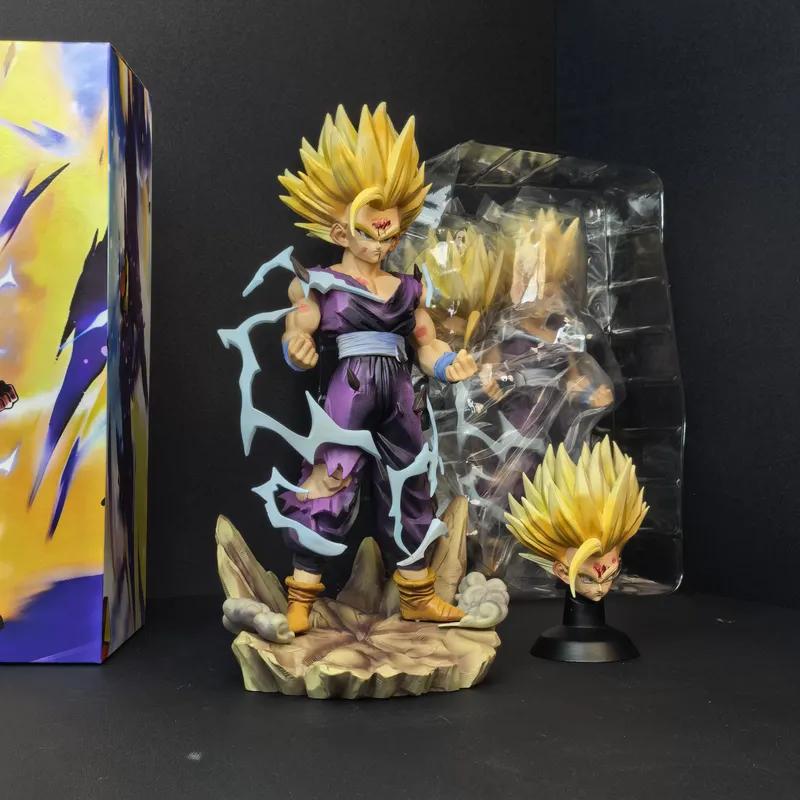 Dragon Ball Z Son Super Saiyan 2 Gohan Figura de Acción Coleccionable Estatua de PVC Adorno de Escritorio Colección Anime Regalo de Cumpleaños