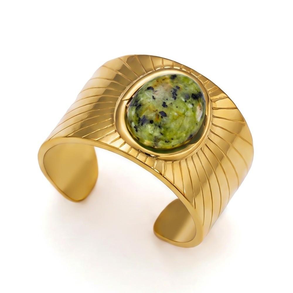 Turquoise Green Stone Turquoise Stone Ring Stainless Steel Vintage Ring Geometric Ring  Gifts