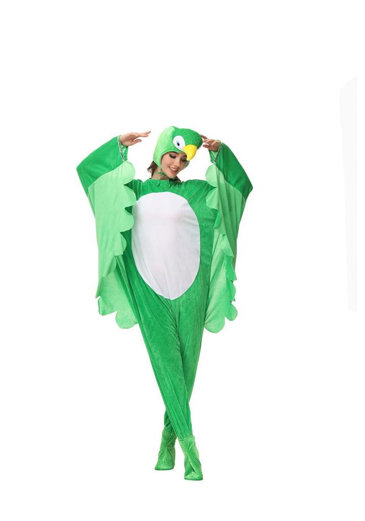 Roter Grüner Papagei Erwachsenen Cosplay Anzug - Winter Einteiler Kostüm für Bühnenauftritt