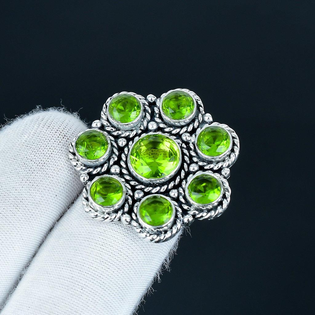 Beautiful Peridot Gemstone Handmade 925 Sterling Silver Ring - Bohemian Jewelry Ring - Handmade Boho Jewelry for Women & Men, Easter Gifts