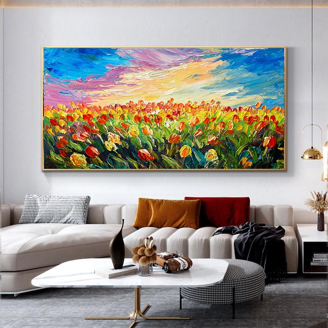 Fiori bianchi Albero Stampa su tela con cornice Astratto Albero della vita in fiore Pittura Quadri su tela Quadri Moderni Poster da parete Stampe da Parete soggiorno Camera da letto 50x120cm