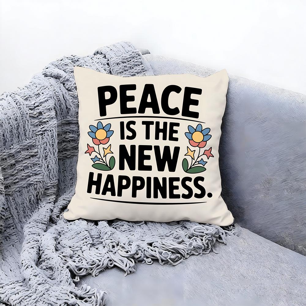 serene peace Cushion Cover Premium Comfort Reversible Pillow Cove Two in One Design for Any Room  Car Interior