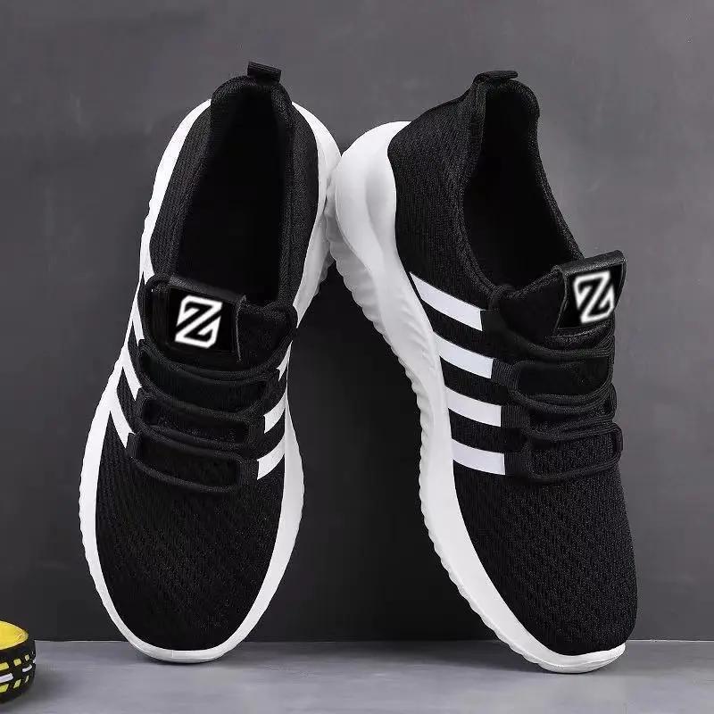 NEW Spring Breathable Sports Running Shoes, Men's White Shoes, Fashionable and Trendy Casual Shoes, Foreign Trade Men's Shoes
