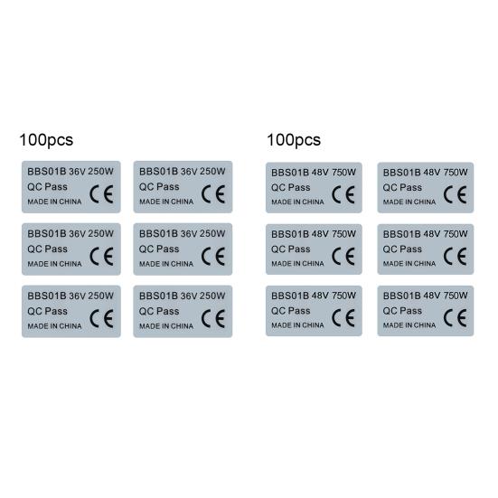 100 ks samolepek na motory kol, příslušenství, vodotěsné, snadno instalovatelné, 36V/250W 48V/750W, samolepky na elektrická kola pro Bafang