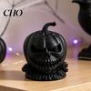 Decorative Solid Plastic Figures 3D Printed Evil Pumpkin Head Figurine with Ruffled Collar, Gothic Dark Style Character Jack O Lantern Statue