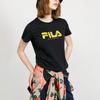 Fila Logo Print Pullover Round Neck Short Sleeve T-Shirt Women Tops Black A11W021103GBK