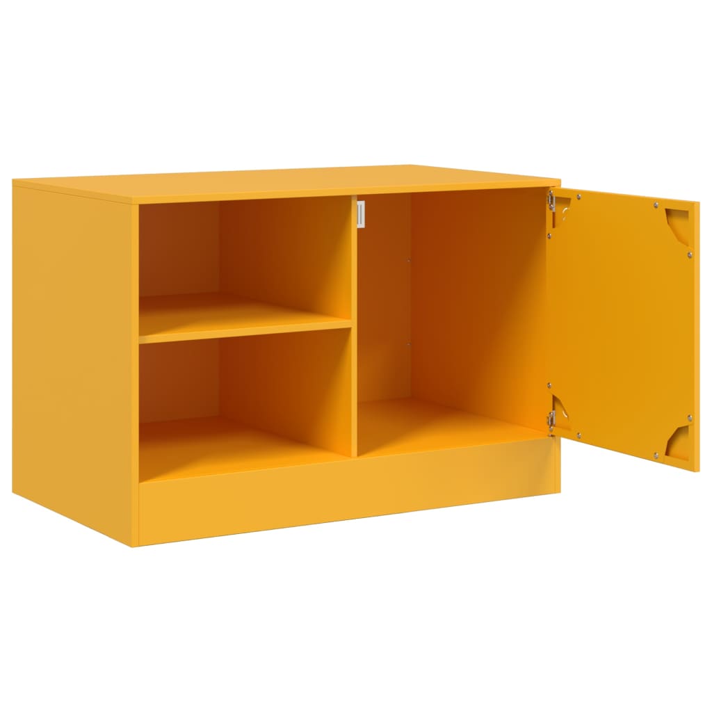 TV Cabinets (2 Pcs) Mustard Yellow 67 X 39 X 44 Cm Steel