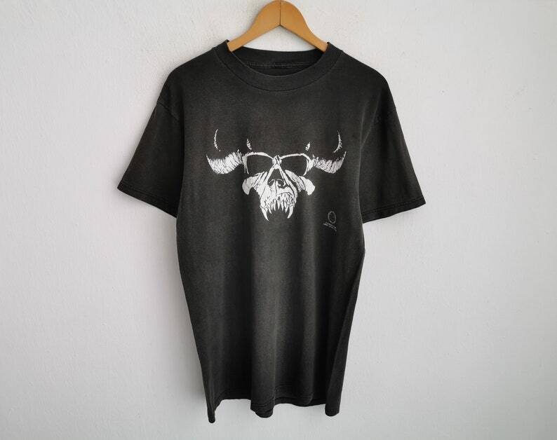 Danzig Distressed Shirt Vintage 90s remake 2 sided tee classic tee shirt QT882