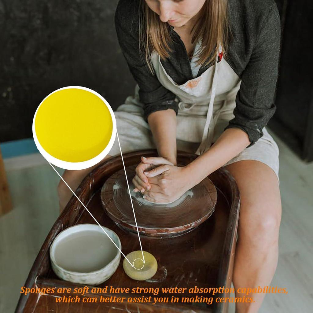 Super Absorbent Round Sponge Brush for DIY Gouache & Watercolor Art