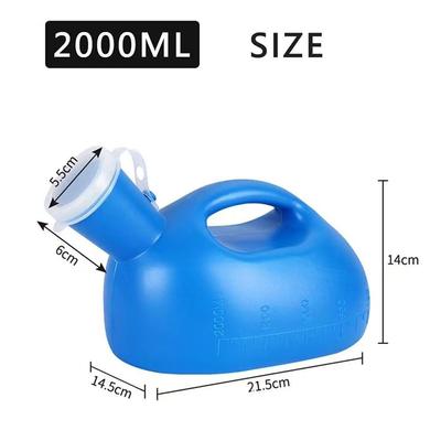 Toiletvoorziening voor Buiten 2000ml Plastic Mannen Ouderen Bedpan Plasfles Collector Met 160cm Slang Draagbare Plas Urinefles