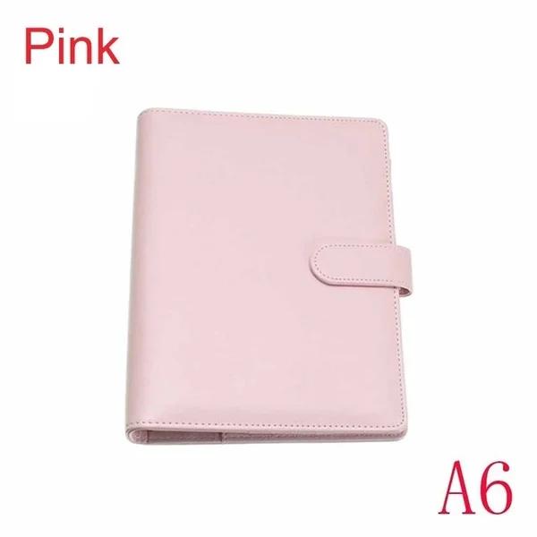 New A5 / A6 Macaron Multi-function Handbook Universal Manual Business Leather Ring Loose-leaf Notebook Office Supplies