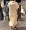 Summer New European and American Casual Solid Color Short-sleeved Pocket Hooded Dress Women's Clothing