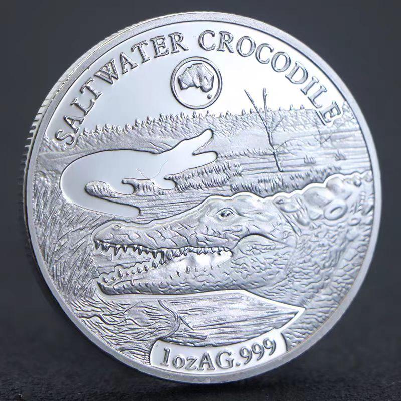 

Australian Animal Koala Commemorative Coin, Kangaroo, Crocodile, Queen s Head, Copper Silver Plated