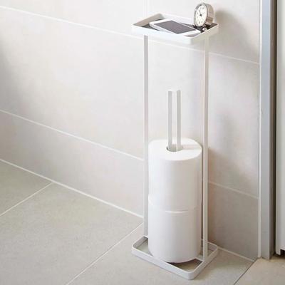 Yousheng Freistehender Toilettenpapierhalter mit rutschfester verstärkter Basis Große Kapazität Einfache Montage Badezimmer Toilettenpapierständer