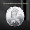Gold-Plated Russian Sexy Girl Commemorative Coin - Silver-Plated Badge