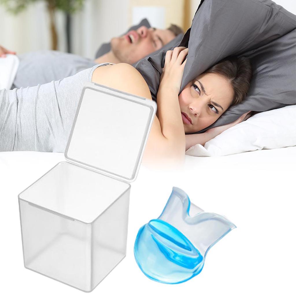 Anti-Snore Tongue Retaining Device Reusable Anti Snoring Mouthpiece Braces Snoring Stopper n Women Night's Sleep