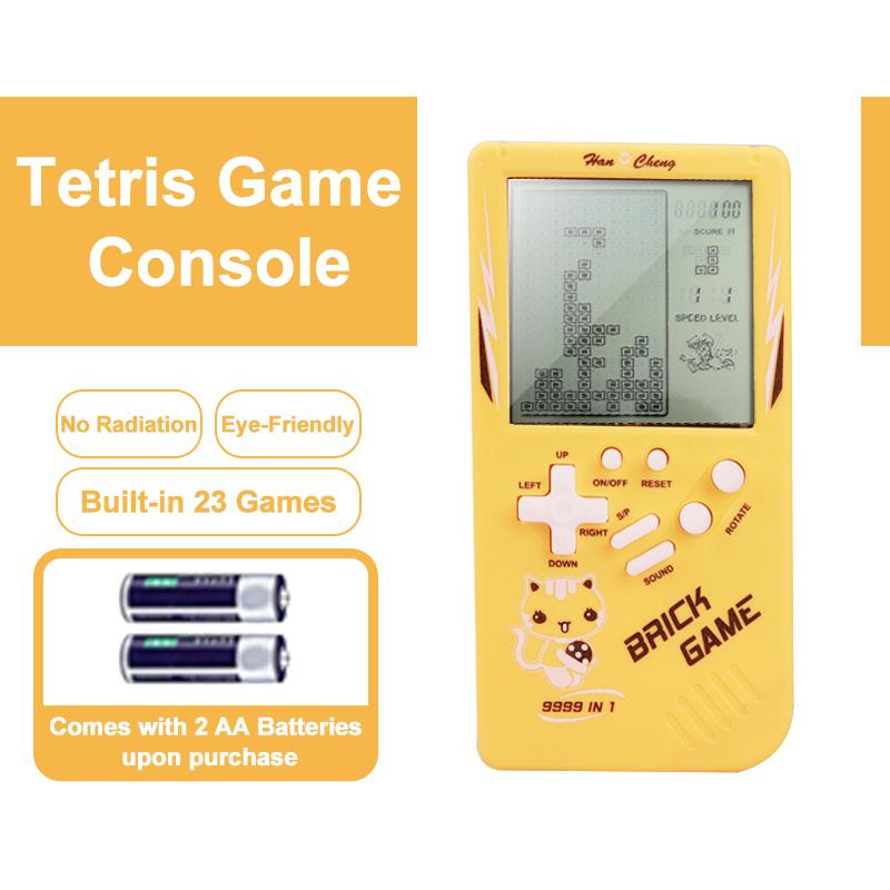 Retro Tetris Handheld Game Console with Large Screen for Kids - Retro 80s/90s Classic Electronic Toy
