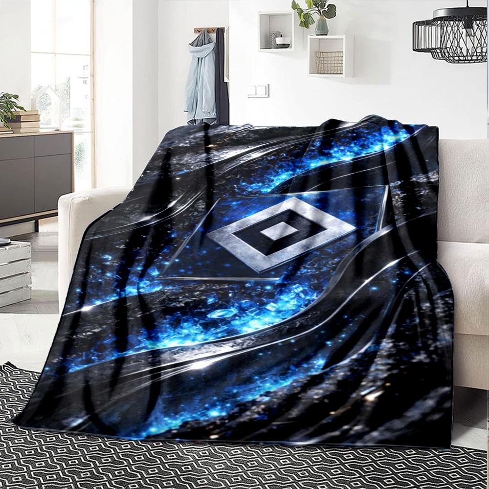 Hamburger SV Logo Aufdruck Flanelldecke Hohe Qualität Warm Bequem Decke für Alle Jahreszeiten Perfekt für Geschenke Heimdekoration