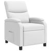 Recliner Chair White Artificial Leather
