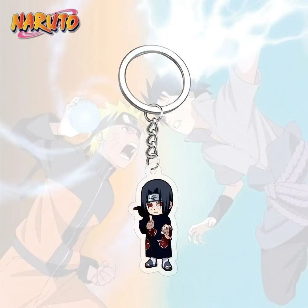 Llavero acrílico de Anime Naruto, accesorio, llavero de dibujos animados de Uzumaki Naruto