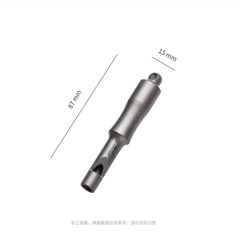 Titanium Survival Whistle Outdoor Camping Emergency Signal Tool With Waterproof Storage Compartment Lanyard