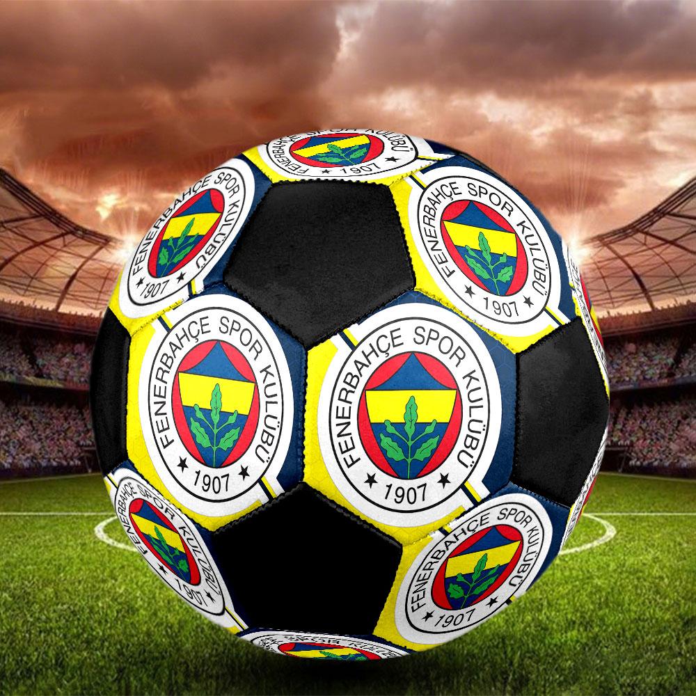 Fenerbahce FC Size 5 Soccer Ball, Machine-Stitched PVC, Durable & High Bounce, All Ages Fit, Fan Merchandise, Matches & Outdoor Use.