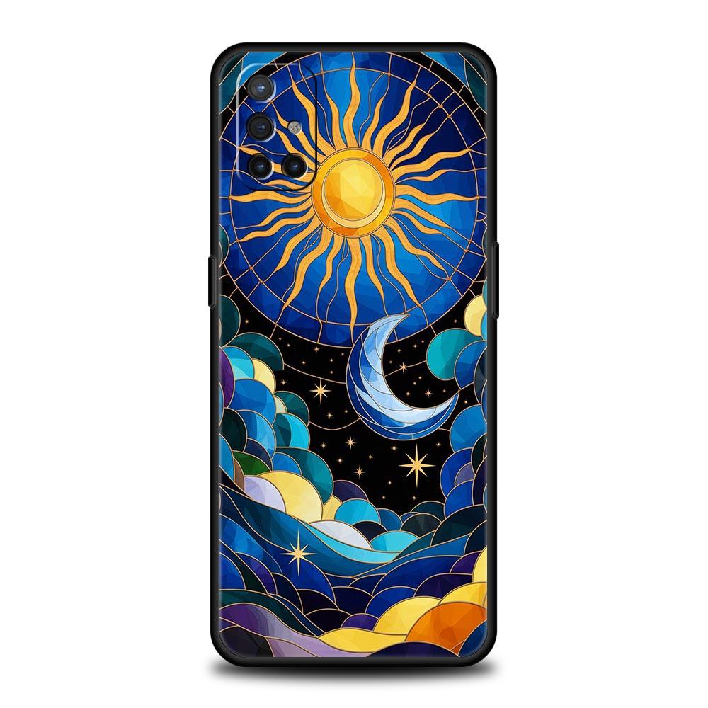 Phone Case For Oneplus 13R 13 12 10T 11 R10 Nord N100 N200 N10 9 9R CE 2 3 Z Pro Lite 5G Soft TPU Cover Beautiful Sun Moon Glass