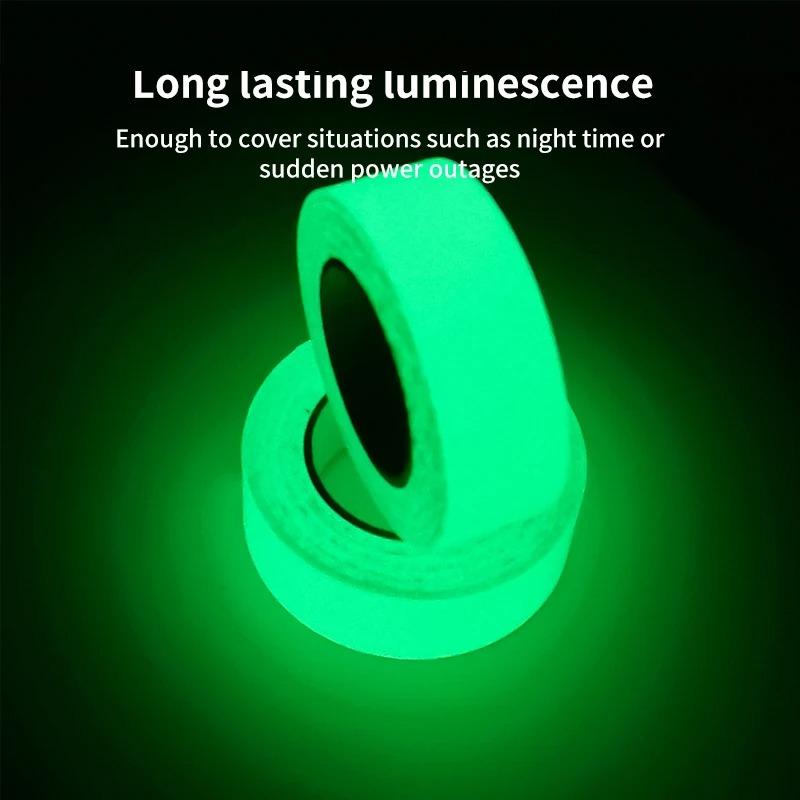Zelená luminiscenční páska Fluorescenční reflexní samolepicí nálepky Výstražná bezpečnostní DIY domácí dekorace Festivalová párty Výstražná páska