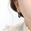 Retro U-Shaped Geometric Enamel Earrings - Non-fading 18K Gold Titanium Steel