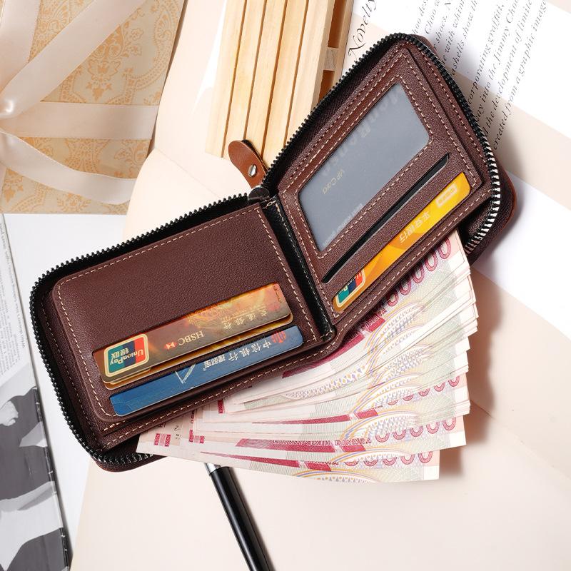 New Men'S Wallet Men'S Short Wallet Fashion Youth Wallet Large Capacity Multi-Card Wallet