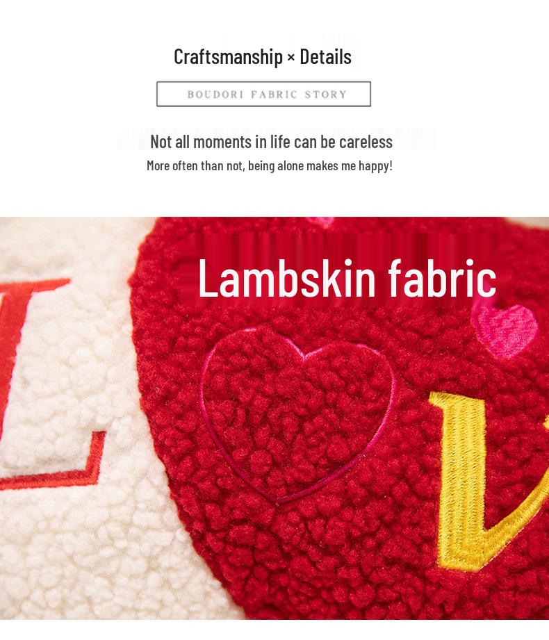 Heart-Shaped Bridal Lumbar Cushion - Valentine's Gift
