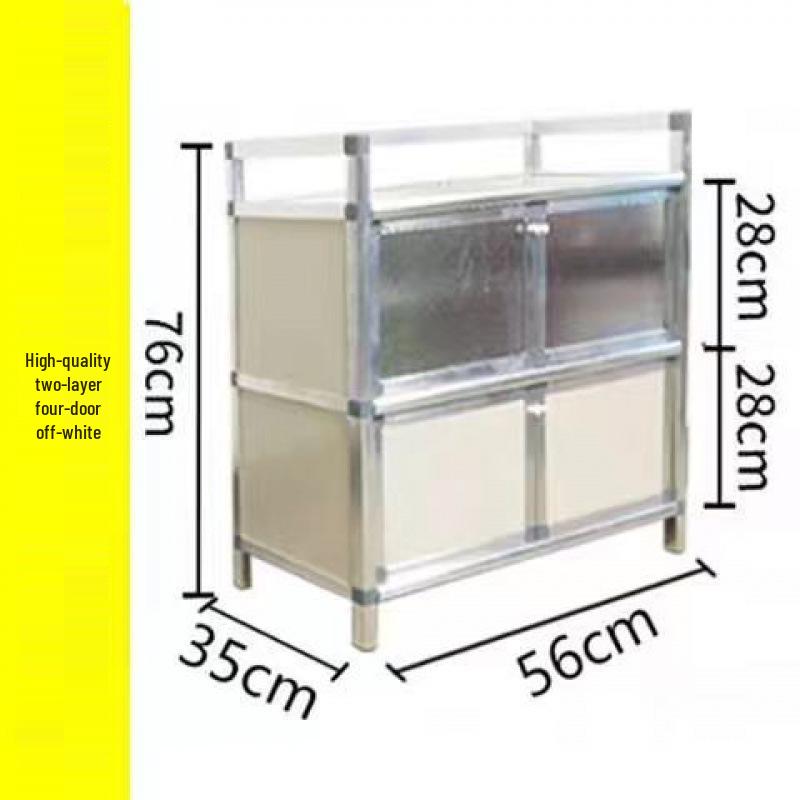 Vintage Cupboard: Floor-Standing Kitchen Cabinet with Shelving and Doors for Dishes and Utensils Storage