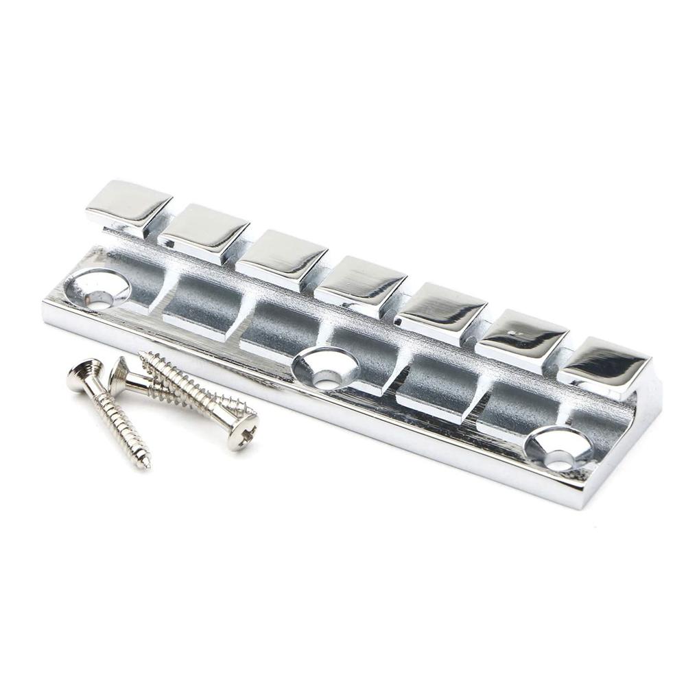 12 Snaren 6 Snaren Metalen Gitaarbrug Vaste Hardtail Zadeltje Brug Top Load Gitaartailpiece Chroom