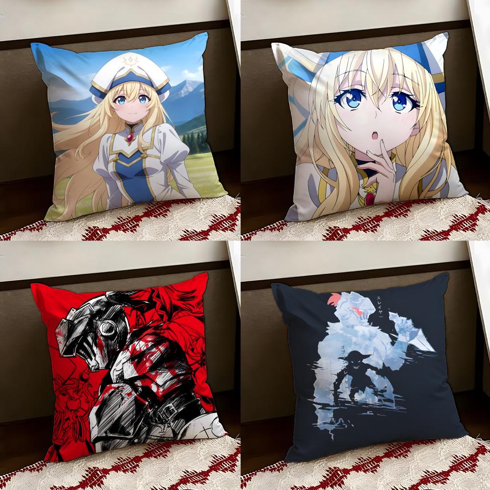 GGoblin Anime SSlayer Cushion Cover Reversible Soft Durable Pillow Cover Home Car MultiScene Use for Daily Comfort